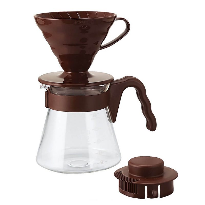 Hario V60 Coffee Server Set - Brown